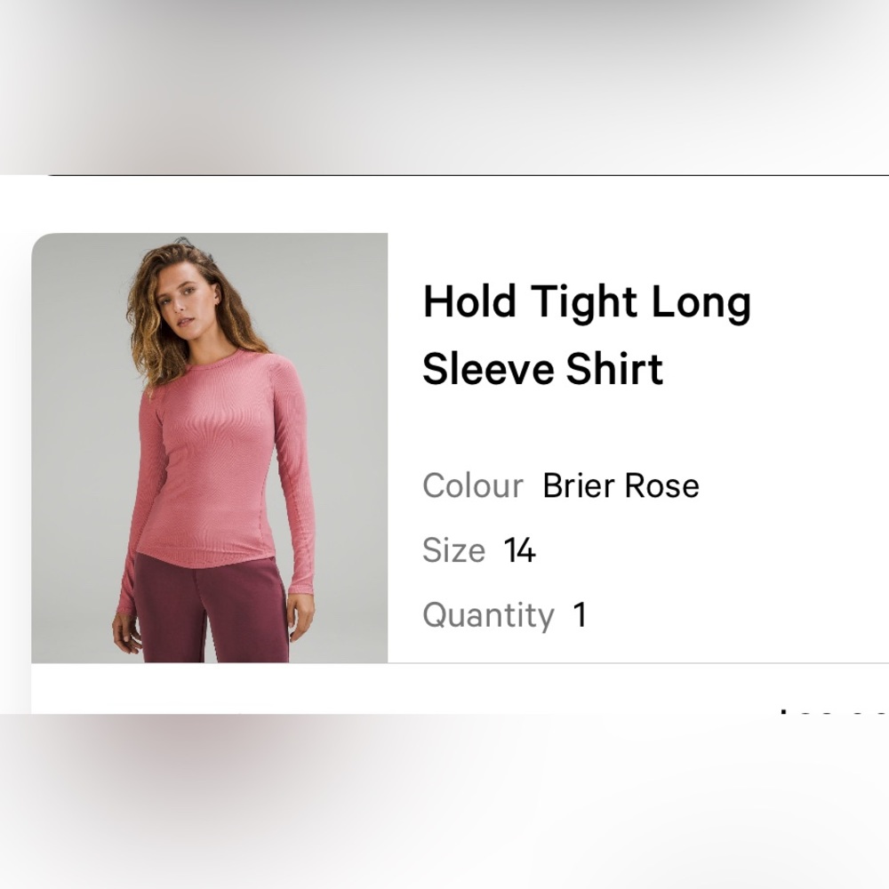 Lululemon Hold Tight Long Sleeve 14